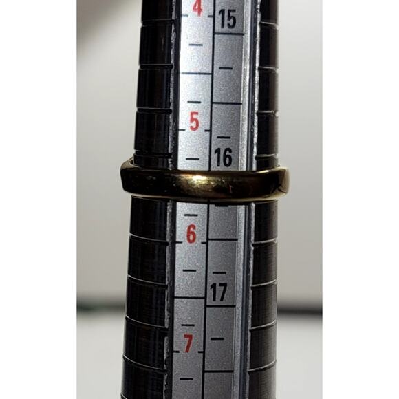 Vintage 18KT HGE Cocktail Ring Brown Oval Cut Glass Stone and Clear Glass Stones - Picture 11 of 11